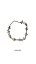 Chrome heart link bracelet